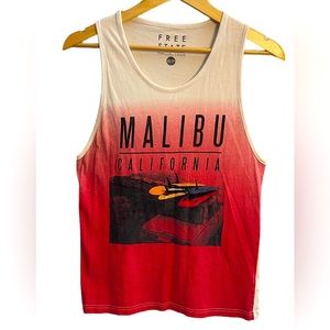 Malibu California Men’s Tank Top by Free State - XS Beach Surfing